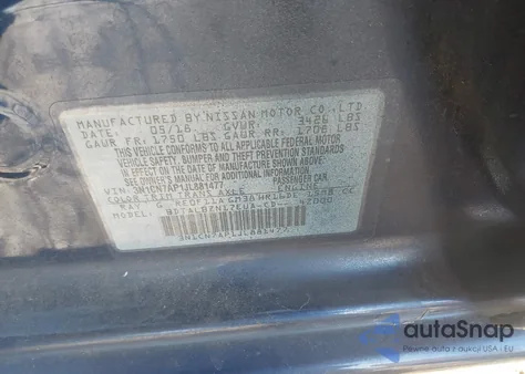 2018 Nissan Versa 1.6 Sv from USA, damaged, VIN 3N1CN7AP1JL881477